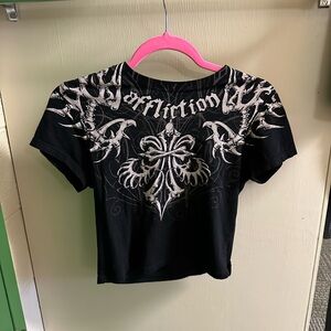 Affliction Black & White Graphic Tee